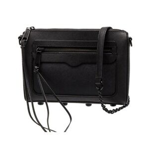 Rebecca Minkoff Black Leather‎ Crossbody Bag with Chain Strap